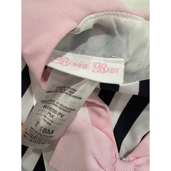 Bonnie Baby Girls 18M Dress Bundle Polka Dot Stripe Tulle Party Dresses - Picture 5 of 5